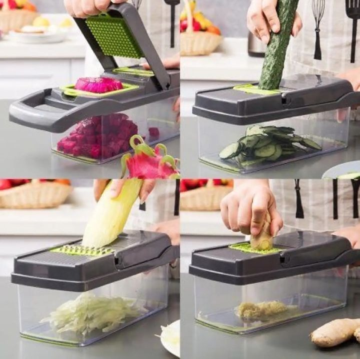 Vegetable cutter with interchangeable blades