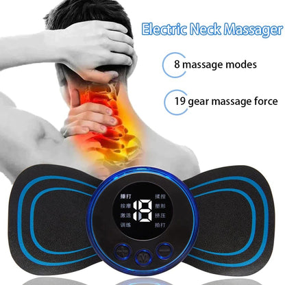 EMS Butterfly Body Massager | Wireless Electric Muscle Stimulator | Portable Rechargeable Massage Pad for Full Body Relaxation