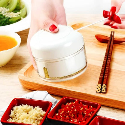 Portable Manual Food Chopper | Hand Pull Vegetable Cutter & Meat Mincer | Multi-Purpose Kitchen Blender for Onion, Garlic, Fruits & Nuts
