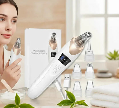 5 Head Electric Blackhead Remover | Vacuum Pore Cleaner | USB Rechargeable Facial Skin Care Device | Deep Cleansing & Exfoliating Tool