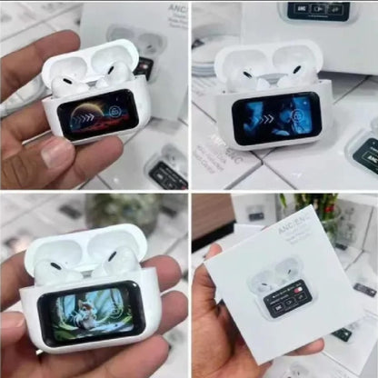 A9 Pro ANC ENC Bluetooth Earbuds | Wireless AirPods Style Earphones | LED Battery Display | Touch Control | Type-C Charging | iOS & Android