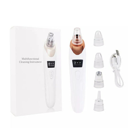 5 Head Electric Blackhead Remover | Vacuum Pore Cleaner | USB Rechargeable Facial Skin Care Device | Deep Cleansing & Exfoliating Tool