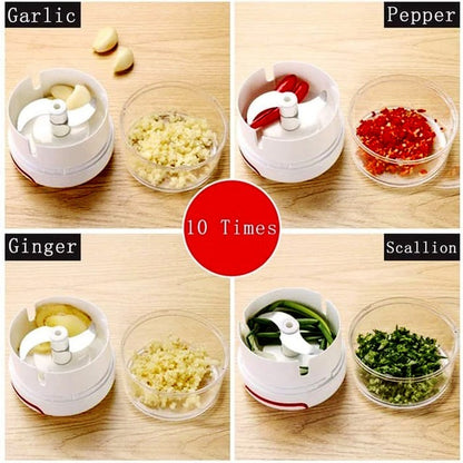 Portable Manual Food Chopper | Hand Pull Vegetable Cutter & Meat Mincer | Multi-Purpose Kitchen Blender for Onion, Garlic, Fruits & Nuts