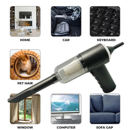 3-in-1 Portable Wireless Vacuum Cleaner AS-228 | Cordless Handheld Car Vacuum | High Suction Rechargeable Mini Vacuum Cleaner for Car, Home & Office