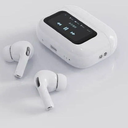 A9 Pro ANC ENC Bluetooth Earbuds | Wireless AirPods Style Earphones | LED Battery Display | Touch Control | Type-C Charging | iOS & Android