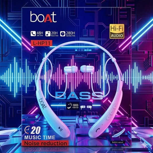 Wireless Bluetooth Neckband with Deep Bass | HD Calling | Sweat & Water Resistant | Fast Charging | Long Battery Backup | Android & iOS Compatible