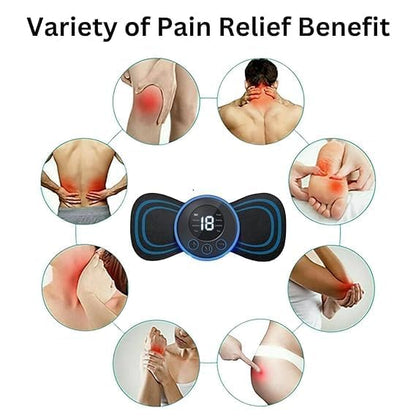 EMS Butterfly Body Massager | Wireless Electric Muscle Stimulator | Portable Rechargeable Massage Pad for Full Body Relaxation