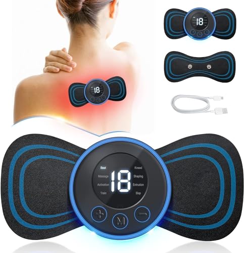 EMS Butterfly Body Massager | Wireless Electric Muscle Stimulator | Portable Rechargeable Massage Pad for Full Body Relaxation