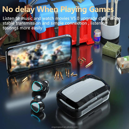 M10 TWS Bluetooth Earbuds Wireless Headphones | LED Display Charging Case | HD Sound