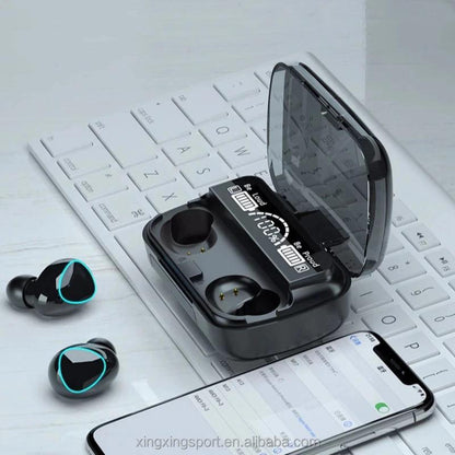 M10 TWS Bluetooth Earbuds Wireless Headphones | LED Display Charging Case | HD Sound